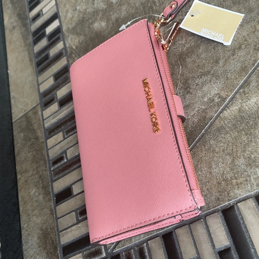 MICHAEL KORS LG DOUBLE ZIP WRISTLET RACING GREEN